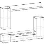 Стенка «Мия», ясень анкор/дуб клабхаус — изображение 4