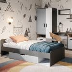 Стеллаж «Квадро» 50 1ящ, Антрацит/Дуб эндгрейн/Белый — изображение 4