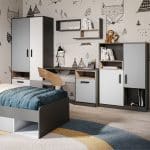 Стеллаж «Квадро» 50 1ящ, Антрацит/Дуб эндгрейн/Белый — изображение 5