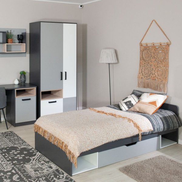 Полка «Квадро» 120, Антрацит/Дуб эндгрейн/Шиншилла — изображение 5