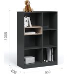 Комод «Квадро» 90, Антрацит/Дуб эндгрейн/Шиншилла/Белый — изображение 3