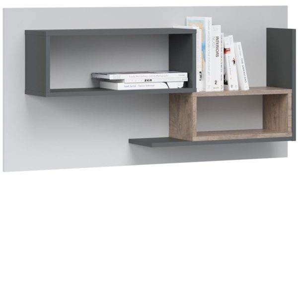 Полка «Квадро» 120, Антрацит/Дуб эндгрейн/Шиншилла — изображение 2