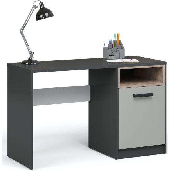 Стол «Квадро» 120, Антрацит/Белый/Дуб эндгрейн/Шиншилла — изображение 2