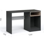 Стол «Квадро» 120, Антрацит/Белый/Дуб эндгрейн/Шиншилла — изображение 3