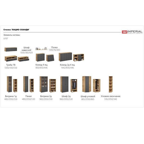 Пенал «Лацио Сканди» 1д ПР, Вотан/Сканди графит — изображение 5
