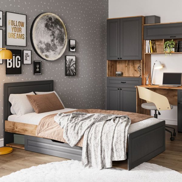 Кровать «Лацио Сканди» 90, Вотан/Сканди графит — изображение 4