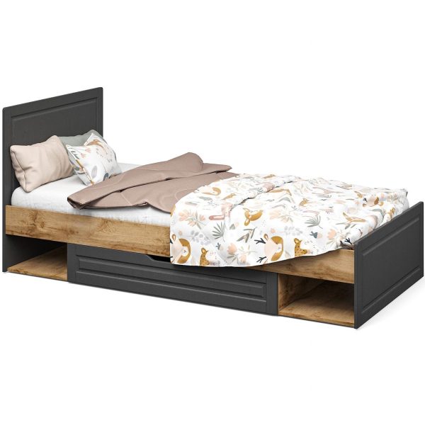 Кровать «Лацио Сканди» 90, Вотан/Сканди графит — изображение 2