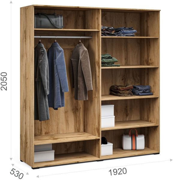 Шкаф «Лацио Сканди» 4д, Вотан/Сканди графит — изображение 3