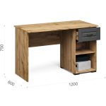 Стол «Лацио Сканди» 120 1д1ящ, Вотан/Сканди графит — изображение 3