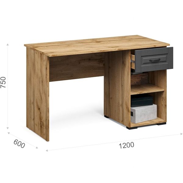 Стол «Лацио Сканди» 120 1д1ящ, Вотан/Сканди графит — изображение 3