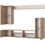 Стенка «Мия», дуб сонома/белый глянец — изображение 4