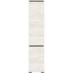 Шкаф пенал «Гретта» 2С, Крафт белый/Антрацит — изображение 3