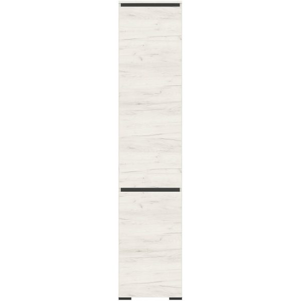 Шкаф пенал «Гретта» 2С, Крафт белый/Антрацит — изображение 3