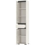 Шкаф пенал «Гретта» 2С1Я, Крафт белый/Антрацит — изображение 4