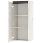 Шкаф пенал «Гретта» 1С навесной, Крафт белый-Антрацит — изображение 4