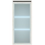 Шкаф с витриной «Гретта» 1В навесной, Крафт белый-Антрацит — изображение 3