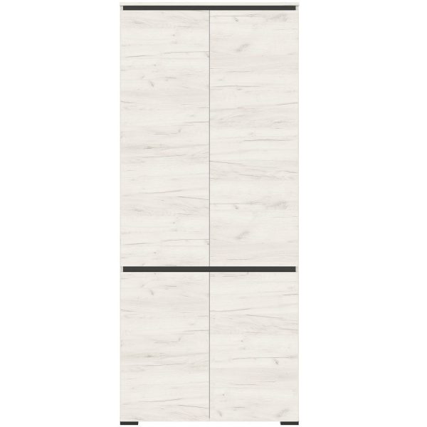 Шкаф «Гретта» 4С, Крафт белый/Антрацит — изображение 3