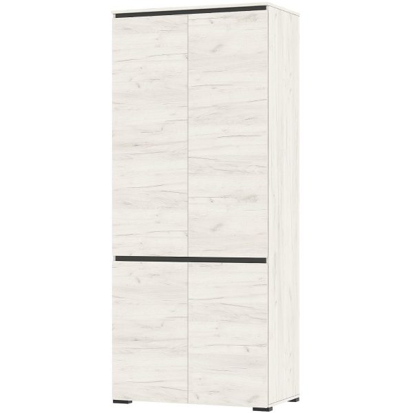 Шкаф «Гретта» 4С, Крафт белый/Антрацит — изображение 2