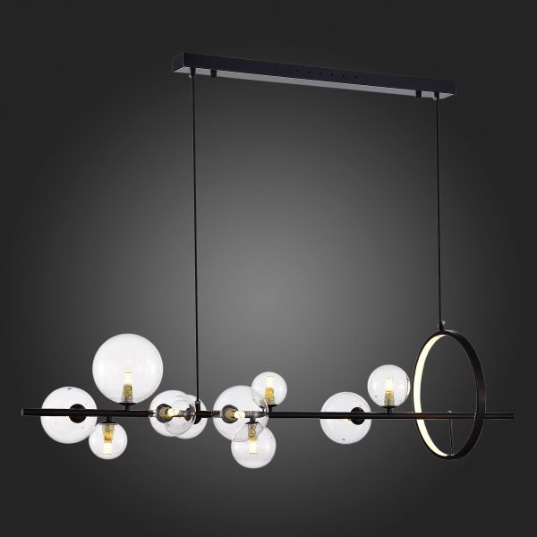 SL1165.423.15-Светильник-подвесной-ST-Luce-ЧерныйПрозрачный-G4-1015W-4000K-NECTON-1 SL1165.423.15 Светильник подвесной ST-Luce Черный/Прозрачный G4 10+1*5W 4000K NECTON — изображение 2
