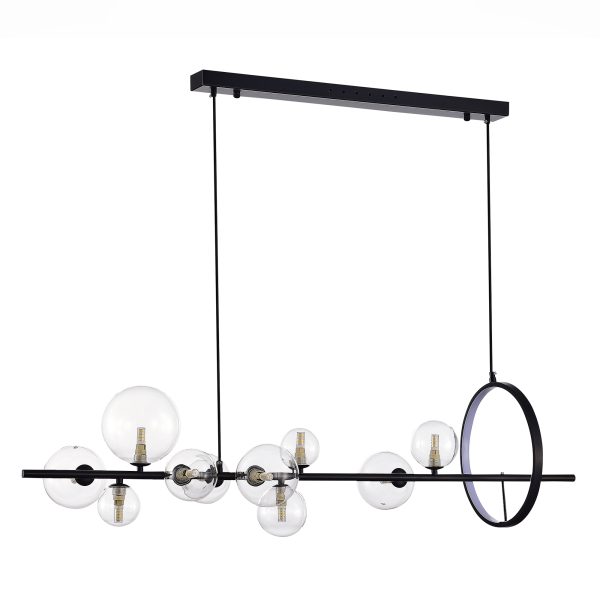 SL1165.423.15-Светильник-подвесной-ST-Luce-ЧерныйПрозрачный-G4-1015W-4000K-NECTON-3 SL1165.423.15 Светильник подвесной ST-Luce Черный/Прозрачный G4 10+1*5W 4000K NECTON — изображение 4