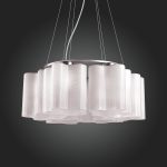 SL117.503.06 Люстра подвесная ST-Luce Серебристый/Белый с полосками E27 6*60W ONDE — изображение 2