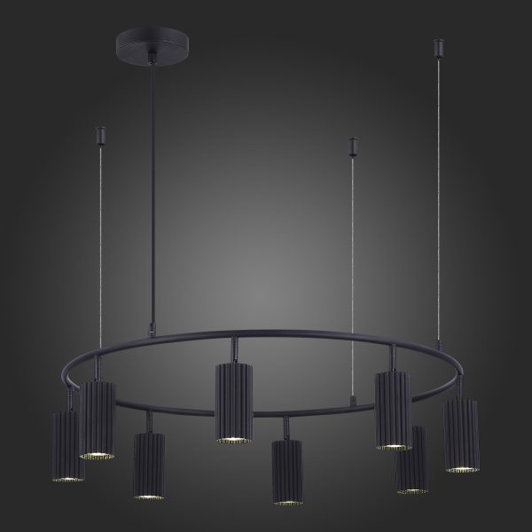 SL1213.403.08 Светильник подвесной ST-Luce Черный/Черный GU10 8*5W 4000K KENDO — изображение 2