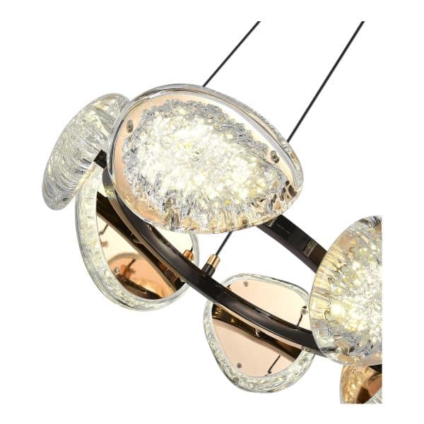 SL6018.203.48 Светильник подвесной ST-Luce черный/ золотистый / прозрачный LED 1*48W 4000K ENIGMA — изображение 3