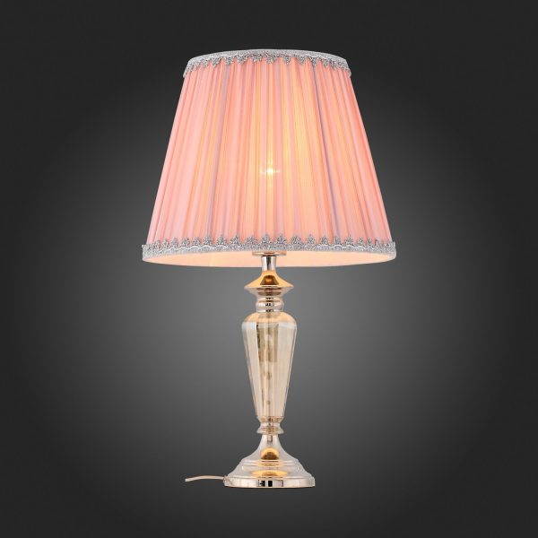SL965.104.01 Прикроватная лампа ST-Luce Хром/Пыльная роза E27 1*60W (из 2-х коробок) VEZZO — изображение 2