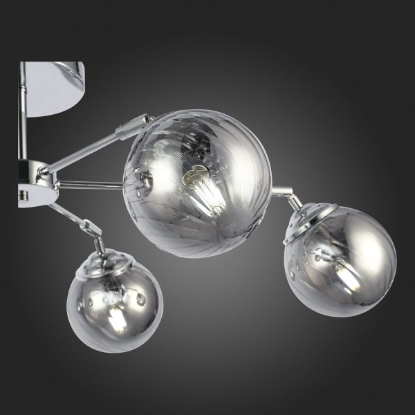 SLE102202-06 Светильник потолочный Хром/Дымчатый E14 6*40W FASIA — изображение 2