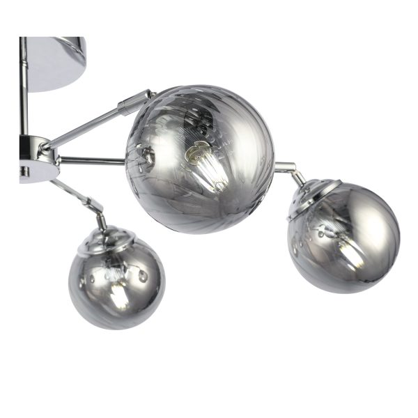 SLE102202-06 Светильник потолочный Хром/Дымчатый E14 6*40W FASIA — изображение 3