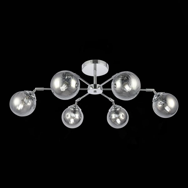 SLE102202-06 Светильник потолочный Хром/Дымчатый E14 6*40W FASIA — изображение 4