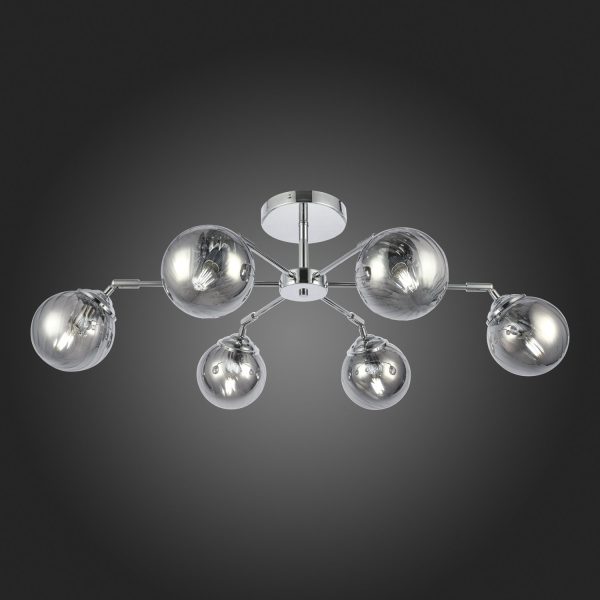 SLE102202-06 Светильник потолочный Хром/Дымчатый E14 6*40W FASIA — изображение 5