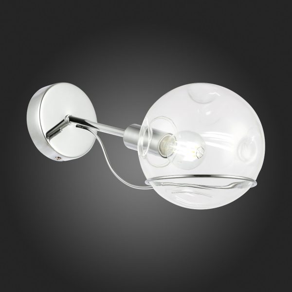 SLE102501-01 Светильник настенный Хром/Прозрачный E14 1*40W BACA — изображение 2