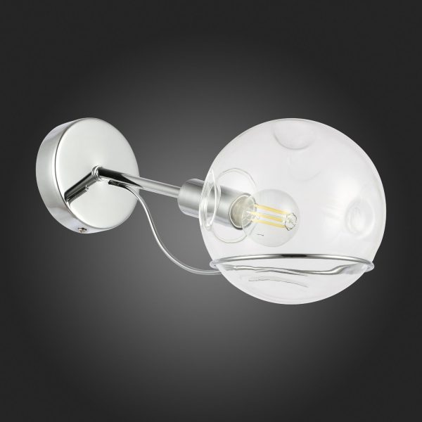 SLE102501-01 Светильник настенный Хром/Прозрачный E14 1*40W BACA — изображение 5
