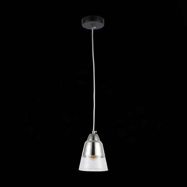 SLE102903-01 Подвес Черный, Хром/Прозрачный E27 1*40W LIRINO — изображение 4