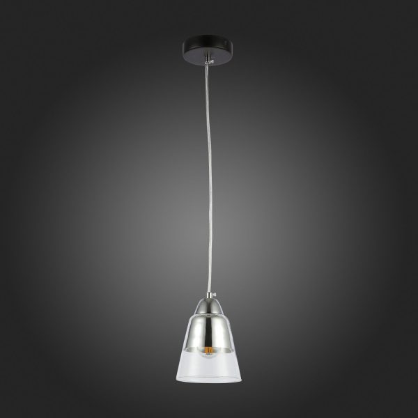 SLE102903-01 Подвес Черный, Хром/Прозрачный E27 1*40W LIRINO — изображение 5