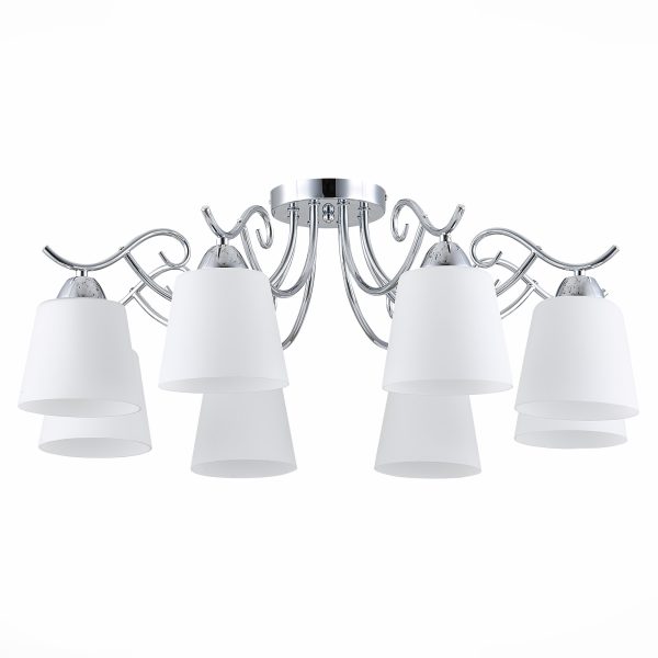 SLE103902-08 Светильник потолочный Хром/Белый E27 8*60W LIADA — изображение 2