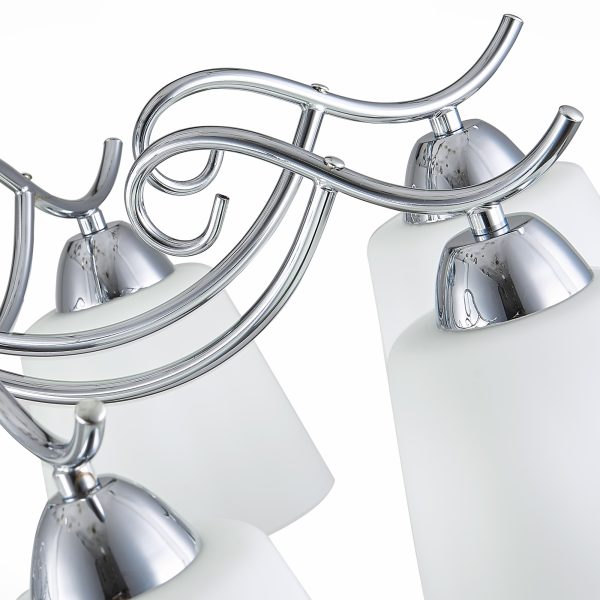 SLE103902-08 Светильник потолочный Хром/Белый E27 8*60W LIADA — изображение 4