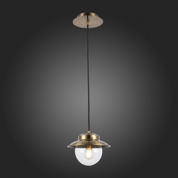 SLE110103-01 Светильник подвесной Античная бронза/Прозрачный E14 1*40W GARONNI — изображение 2