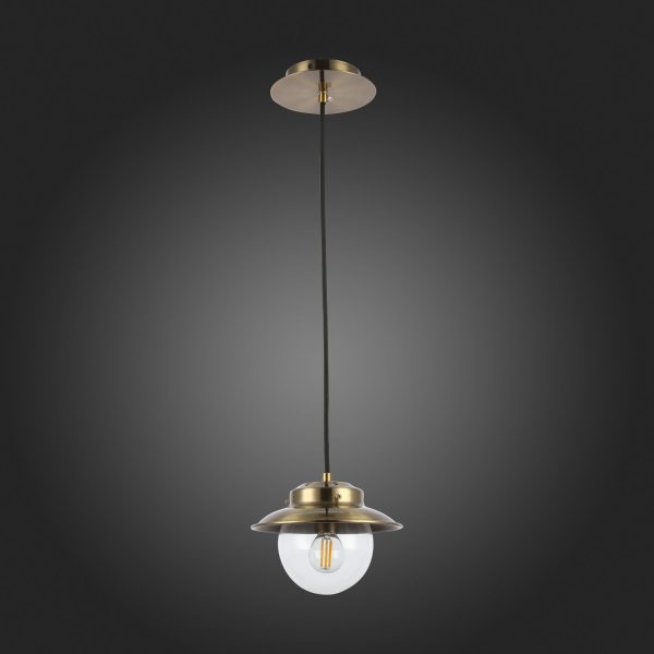 SLE110103-01 Светильник подвесной Античная бронза/Прозрачный E14 1*40W GARONNI — изображение 5