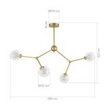 SLE1106-203-04 Светильник подвесной Золотистый/Прозрачный, Белый G9 LED 4*5W ARCUS — изображение 4