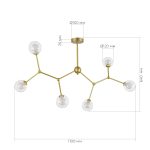 SLE1106-203-06 Светильник подвесной Золотистый/Прозрачный, Белый G9 LED 6*5W ARCUS — изображение 4