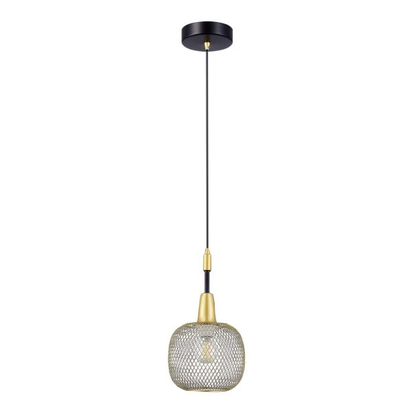 SLE1137-403-01 Светильник подвесной Черный, Золотистый/Золотистый E14 1*60W ELITIS — изображение 4