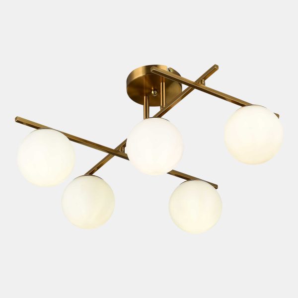 SLE1195-302-05 Светильник потолочный Латунь/Белый E14 5*40W SIERRA — изображение 4