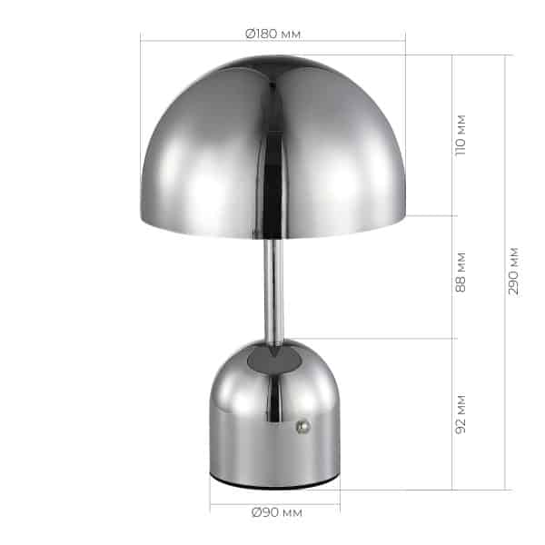 SLE1806-104-01 Прикроватная лампа Хром/Хром LED 1*3W 3000-6000K ECLAT — изображение 5