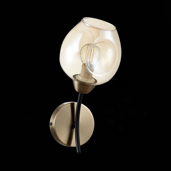 SLE205301-01 Светильник настенный Бронза, Черный/Янтарный E14 1*40W BESANO — изображение 4