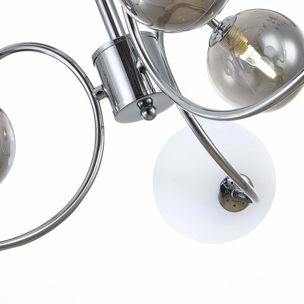 SLE220912-06 Светильник потолочный Хром/Белый, Дымчатый G9 LED 6*5W FORMAE — изображение 5