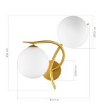 SLE2210-201-02 Светильник настенный Золотистый/Белый G9 LED 2*5W ARTU — изображение 5