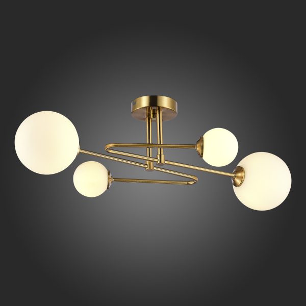 SLE2211-302-04 Светильник потолочный Латунь/Белый G9 LED 4*5W FANTINI — изображение 2