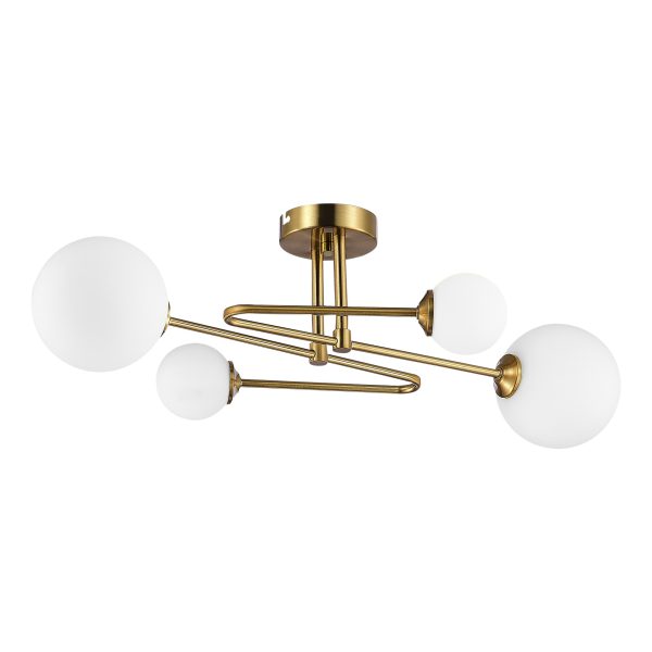 SLE2211-302-04 Светильник потолочный Латунь/Белый G9 LED 4*5W FANTINI — изображение 4